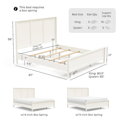 Furniture of America Arlena Classic Modern Solid Wood Panel Bed