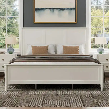 Furniture of America Arlena Classic Modern Solid Wood Panel Bed