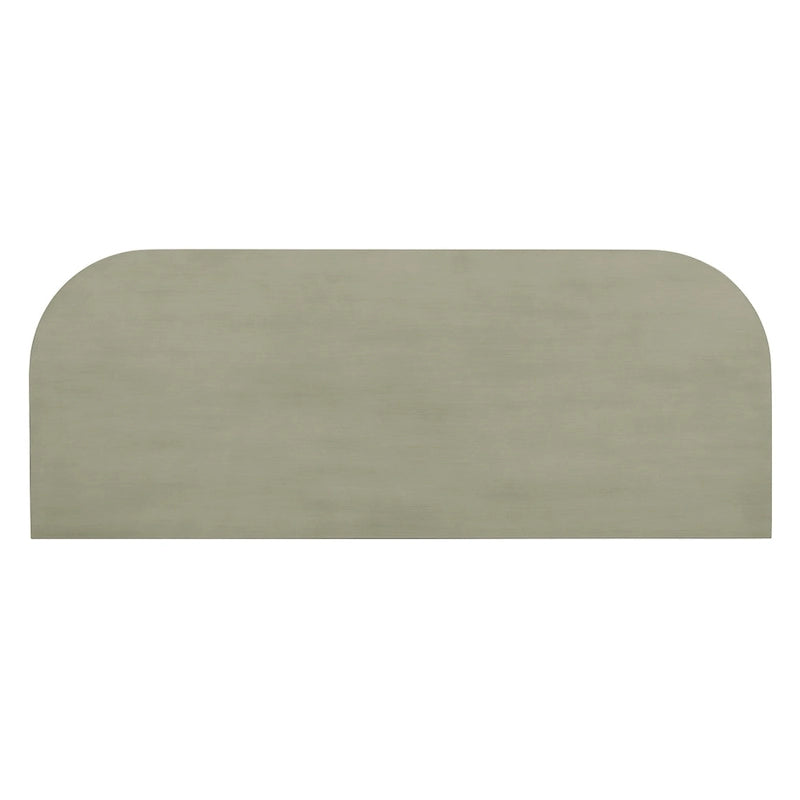 Retro Narrow Console Table with Curved Corner, Top Drawer & Open Shelf