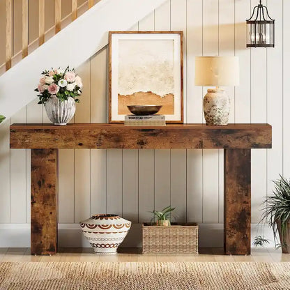 63 Inch Long Console Table Farmhouse Sofa Table