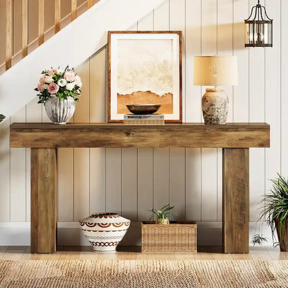 63 Inch Long Console Table Farmhouse Sofa Table