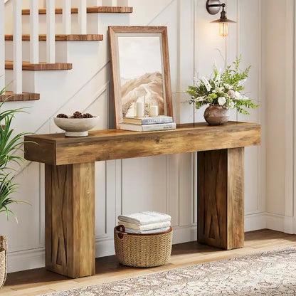 63 Inch Long Console Table Farmhouse Sofa Table