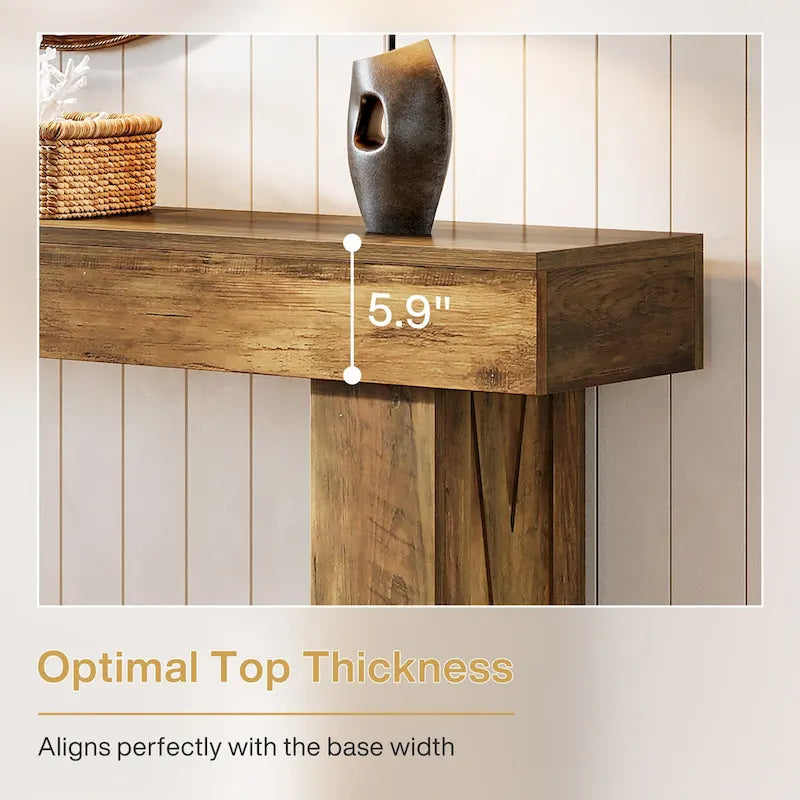 63 Inch Long Console Table Farmhouse Sofa Table