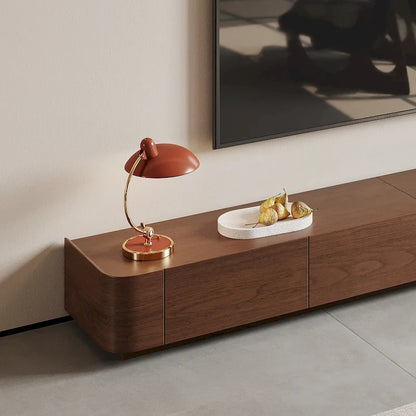 Mid-Century ModernTV Stands,4-6 Drawers, Solid Wood Brown Media Console