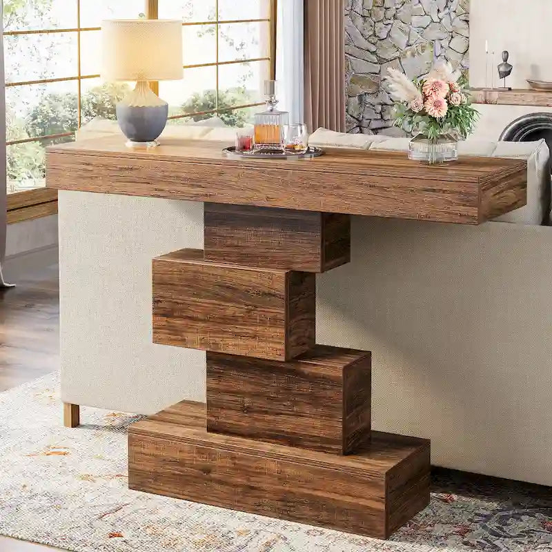 42.5 Inches Wood Farmhouse Console Sofa Table for Entryway Hallway