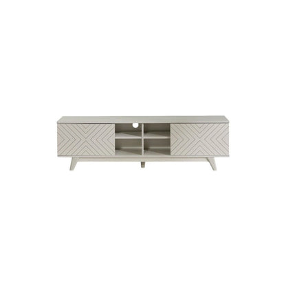 Lucina Modern TV Stand with 2 Door Cabinet 4 Cubby Hole Shelves, Living Room Entertainment Center