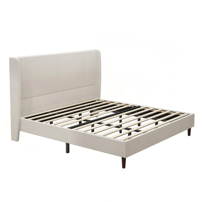 Luxurious Upholstered King Bed Frame with Exceptional Support