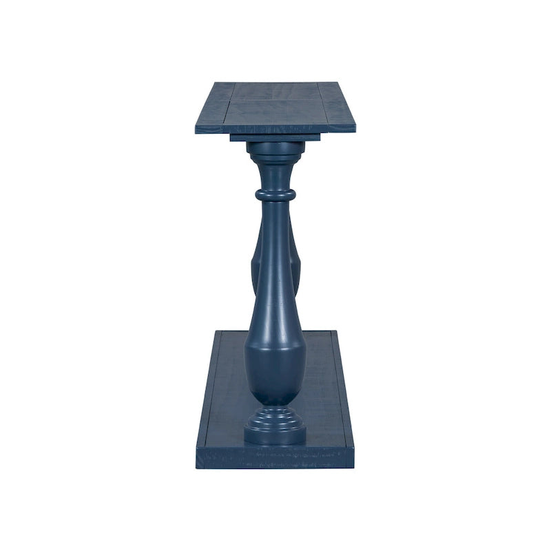 Vase-Leg Design Console Table Narrow Entryway Table Sofa Side Table with Bottom Shelf