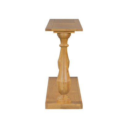 Vase-Leg Design Console Table Narrow Entryway Table Sofa Side Table with Bottom Shelf