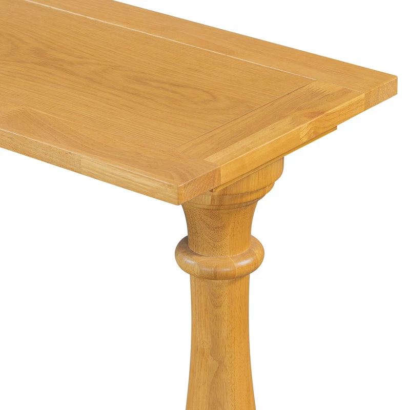 Vase-Leg Design Console Table Narrow Entryway Table Sofa Side Table with Bottom Shelf