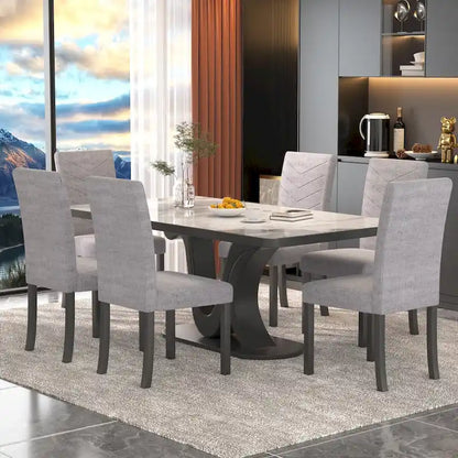 VECELO Upholstered Dining Chairs Set of 6 Parson Classic Upholstered Dining Chair,Modern 37  Parson Chairs