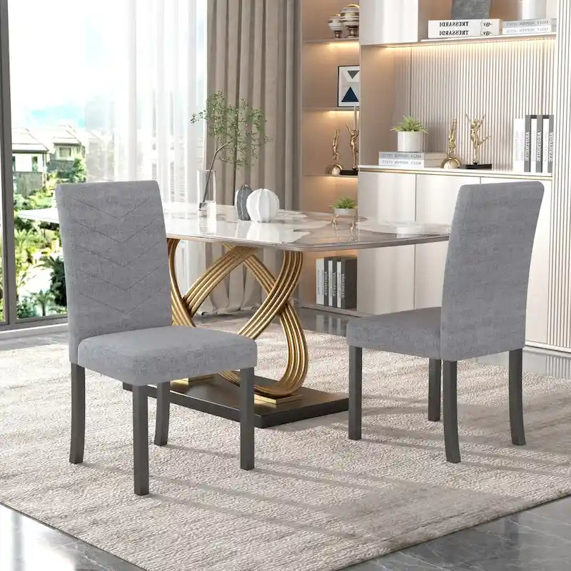 VECELO Upholstered Dining Chairs Set of 6 Parson Classic Upholstered Dining Chair,Modern 37  Parson Chairs