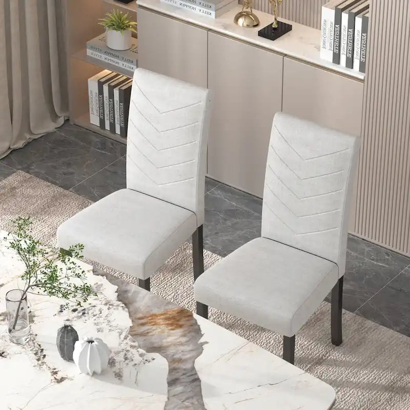 VECELO Upholstered Dining Chairs Set of 6 Parson Classic Upholstered Dining Chair,Modern 37  Parson Chairs