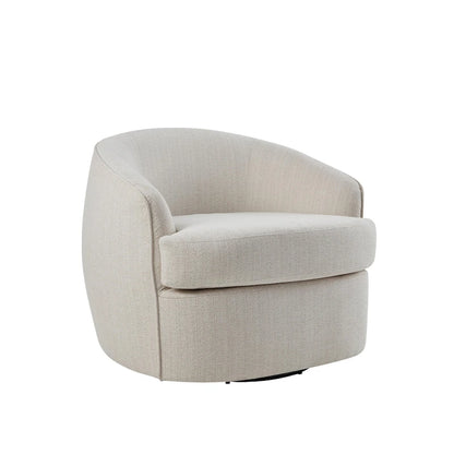 Performance Fabric 360 Swivel Barrel Chair with High-Density Foam Cushions