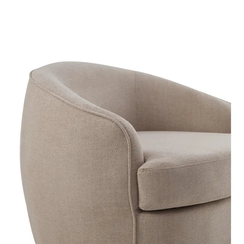 Performance Fabric 360 Swivel Barrel Chair with High-Density Foam Cushions