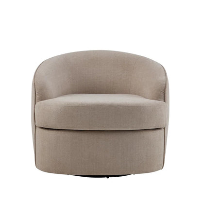 Performance Fabric 360 Swivel Barrel Chair with High-Density Foam Cushions