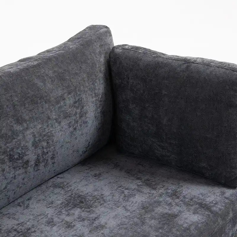 111.42  Chenille Upholstered Three Seater Sofa