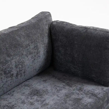111.42  Chenille Upholstered Three Seater Sofa