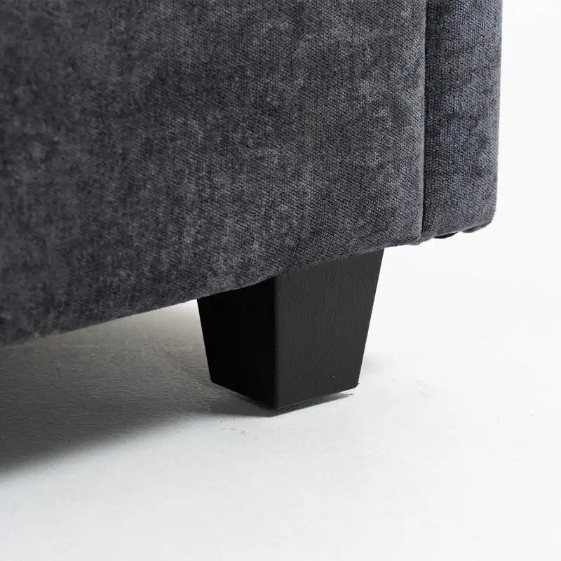 111.42  Chenille Upholstered Three Seater Sofa