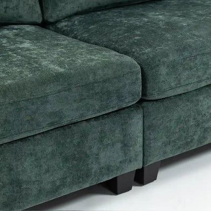 111.42  Chenille Upholstered Three Seater Sofa