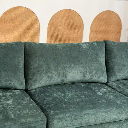 111.42  Chenille Upholstered Three Seater Sofa