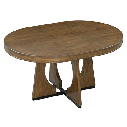 5-Piece Rustic Functional Dining Set, 1 Extendable Table with a 16-inch Leaf and 4 Upholstered Chairs