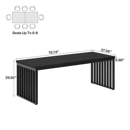 78.7-Inch 2 Person Computer Desk, Wood Writing Executive Desk for Home Office
