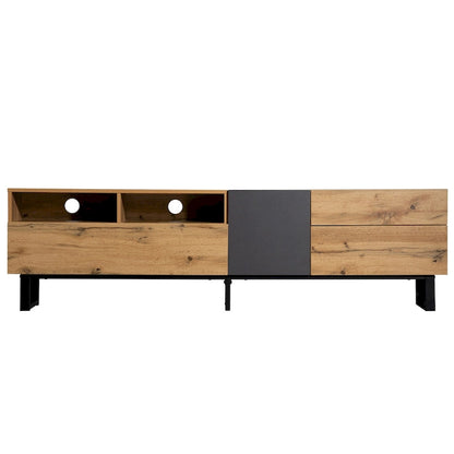 70.9  TV Stand with Double Storage Space and Drop Down Door for TVs Up to 80