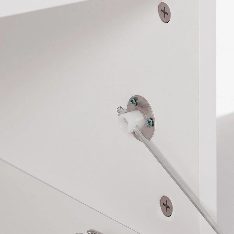 White 51.22  TV Stand with LED Lights and Toughened Glass Shelf for TVs Up to 55