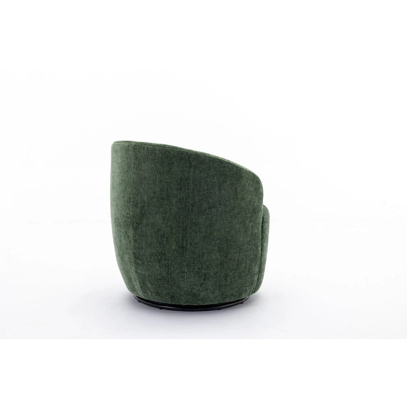 25.6  Swivel Barrel Chair with Black Coating