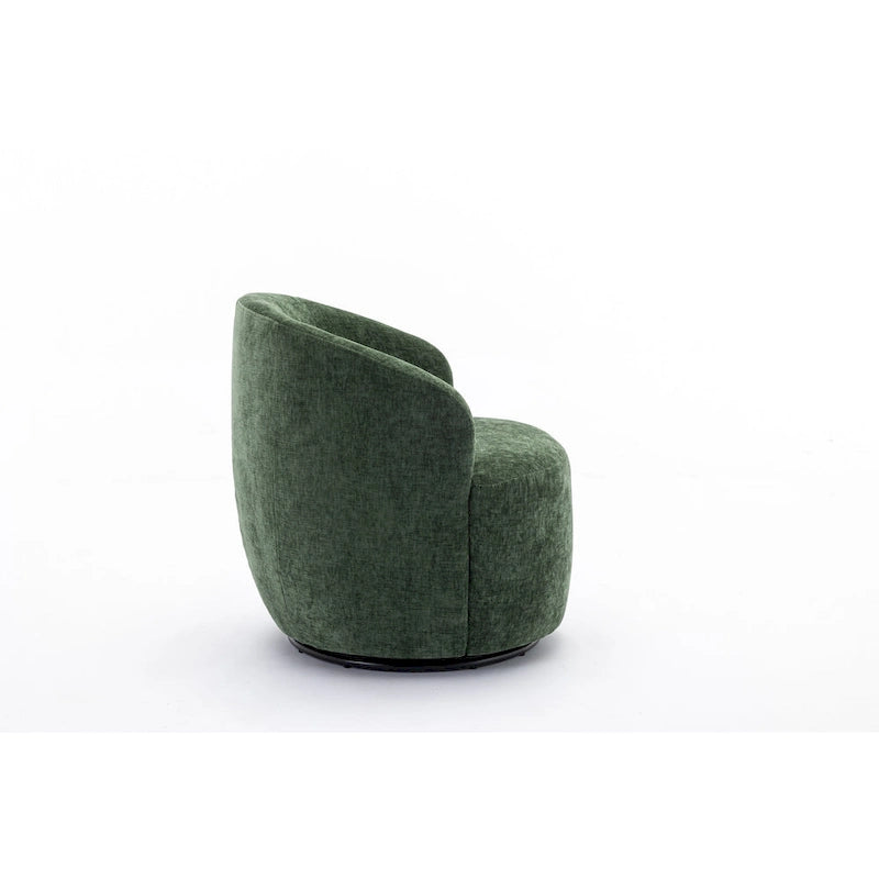 25.6  Swivel Barrel Chair with Black Coating