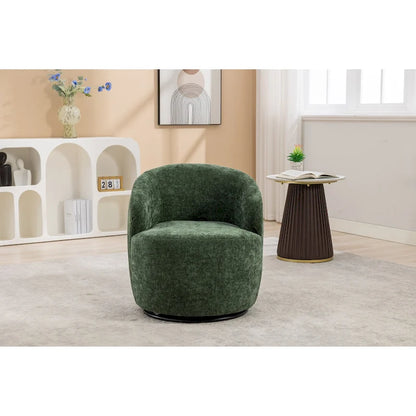 25.6  Swivel Barrel Chair with Black Coating