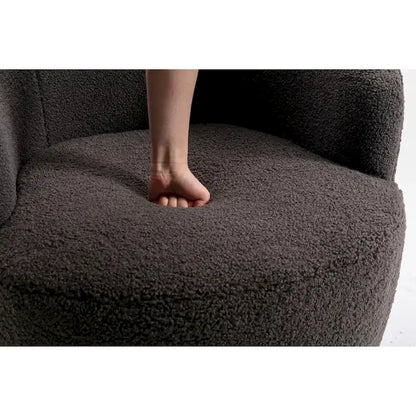 25.6  Swivel Barrel Chair with Black Coating