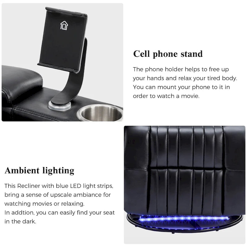 Multifunctional 270 Swivel Home Theater Power Recliner