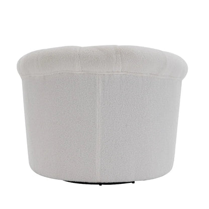 Velvet Swivel Chair with Ottoman, 360 Rotation & 300lb Capacity