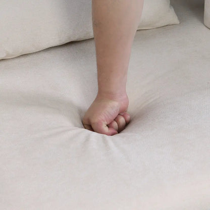 Polyester Oversized Armchair with Storage Asymmetrical Armrest and Modern Mid-Century Chair, 225lb Capacity