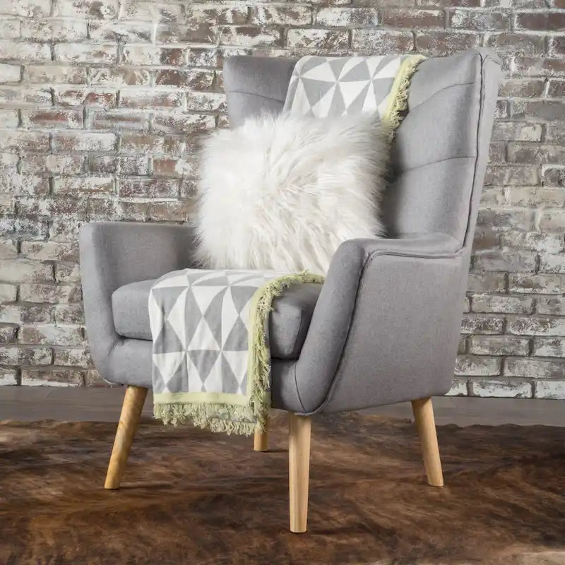 Grey 32.5  High Back Wingback Chair
