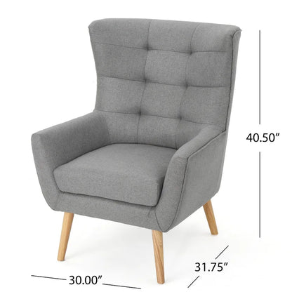 Grey 32.5  High Back Wingback Chair