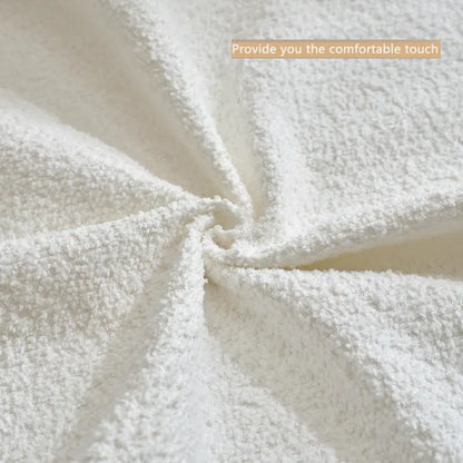 White 140  Oversized Boucle Upholstered L-Shaped Modular Sectional Sofa, 3-piece Free Combination, No Assembly Required