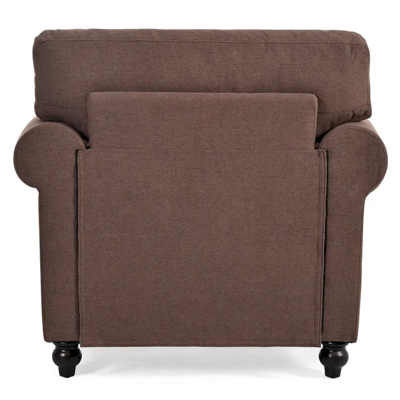 Brown 37.4  Accent Chair with Nailheads