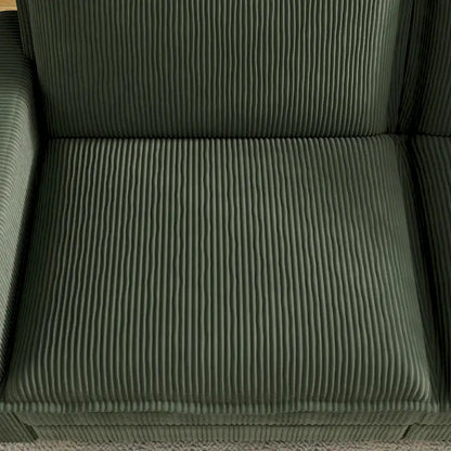 103  Corduroy Modern Classic 4-Seater Sofa with Deep Seat & 4 Pillows