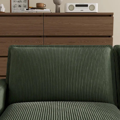 103  Corduroy Modern Classic 4-Seater Sofa with Deep Seat & 4 Pillows