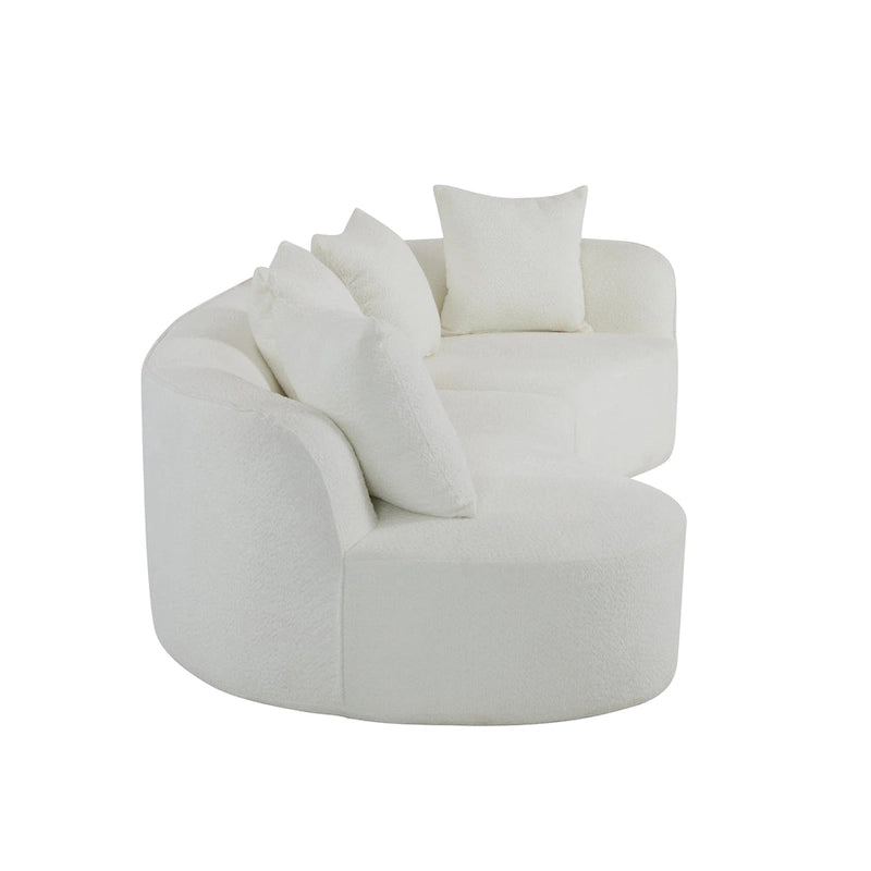 Christopher Knight Home - Linda Fabric Curved Sectional Sofa