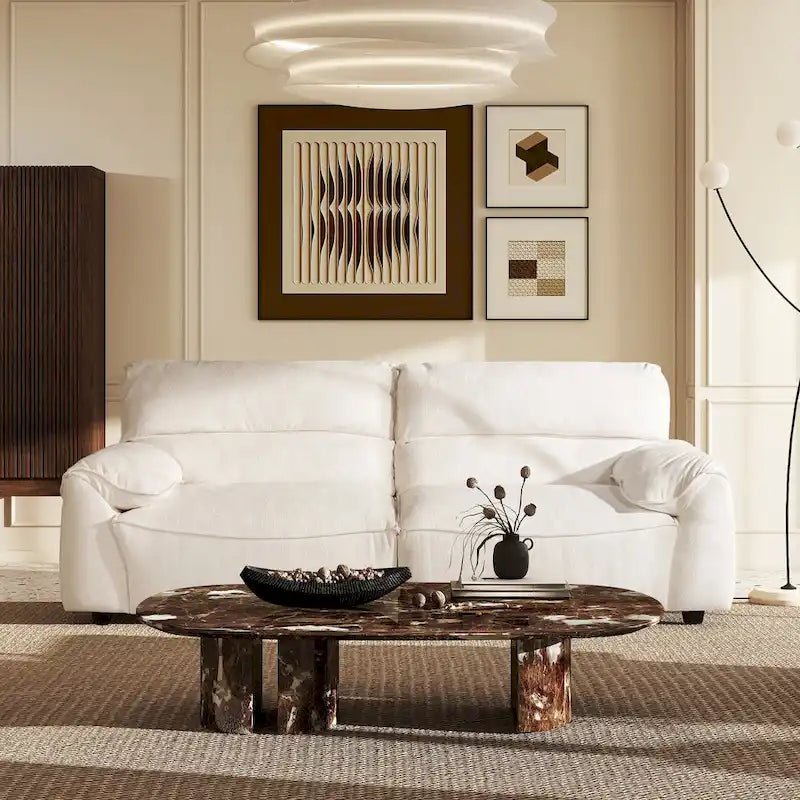 Sorrento 90.5  Chenille Upholstered 2-Piece Modular Sofa