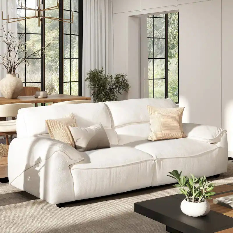 Sorrento 90.5  Chenille Upholstered 2-Piece Modular Sofa