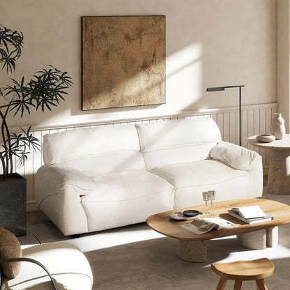 Sorrento 90.5  Chenille Upholstered 2-Piece Modular Sofa