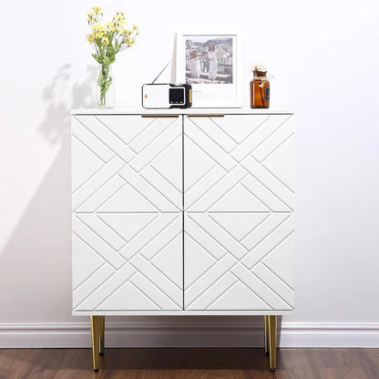 Madia Contenitore Moderna con 2 Ante, Credenza a Buffet per Cucina
