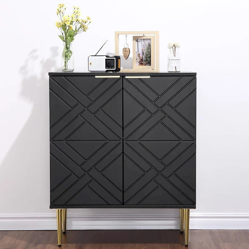 Madia Contenitore Moderna con 2 Ante, Credenza a Buffet per Cucina