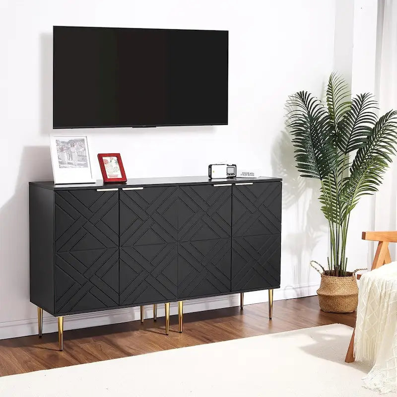 Madia Contenitore Moderna con 2 Ante, Credenza a Buffet per Cucina