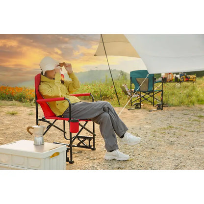 Outdoor Freestyle Rocker Camping Chair Portable Folding Rocking Chair With Solid (Excluding the table)